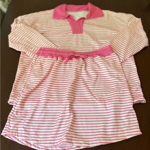 Tik tok striped skirt set